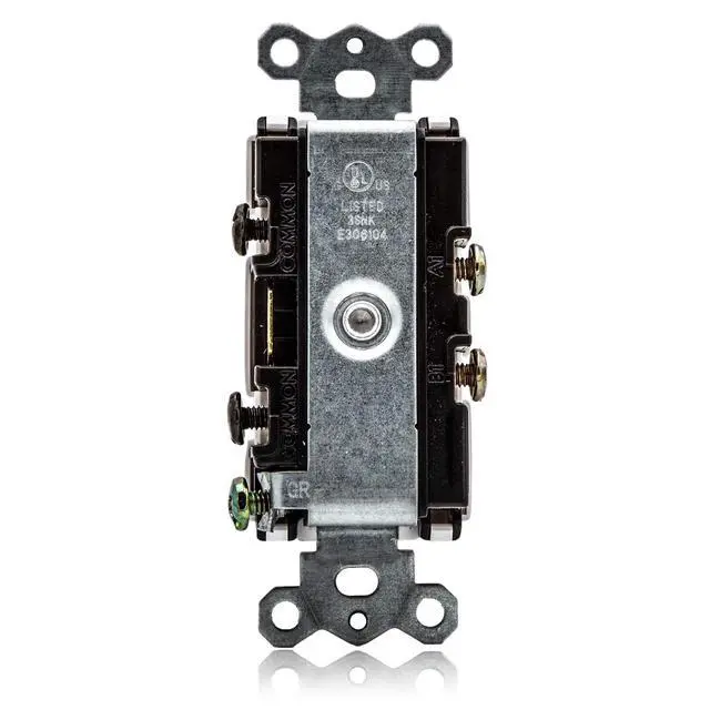 Alt view image 5 of 5 - AC Toggle Combination Electrical Light Switch - Duplex Switch 15 Amp Modern, Single Pole, 1800 Watt Max, White Wall Plate Cover Included, Perfect for Bathroom Lighting and Vent Fans - 2 Pack