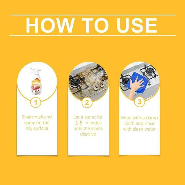 Alt view image 7 of 7 - Clean Up Kitchen Oil Stains Spray,Kitchen Cleaner Spray,Heavy Oil Cleaner Stain,All-Purpose Cleaning Spray for Kitchens Oil Stain Remover (8.45oz)