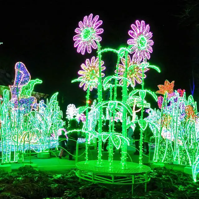 Alt view image 4 of 7 - St. Patricks Day String Lights Outdoor, 50 LED 16 FT Shamrocks Decorative Green Leaf Lights Battery Operated, 8 Lighting Modes & Timer, Waterproof for Home Garden Party Decoration, 2 Pack