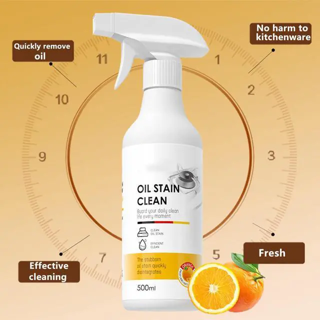 Alt view image 4 of 6 - Kitchen Pots and Pan Cleaner,500ML Foam Heavy Oil Cleaner Sprays ,Oven Cleaning, Heavy Stain Cleaner Liquid, Clean Up Kitchen Oil Stains, All Purpose Clean Stian with cleaning rags and wire rags