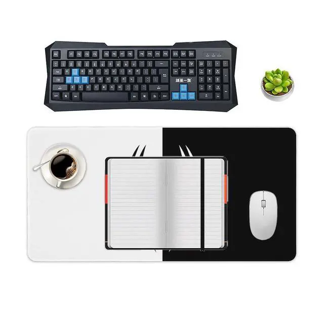 Alt view image 4 of 7 - Gaming Mouse Pad, Spider Pattern White Black Mouse Pad Large Extended Computer Mouse Mat Keyboard Full Desk Mousepad for Gaming, Office, Home 11.8x31.5Inch