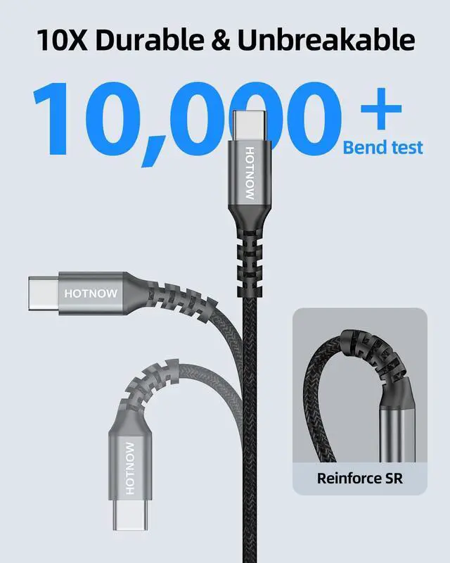 Alt view image 4 of 7 - USB C to USB C Cable, 1.5FT 3 Pack,C to C Cable Fast Charging 65W Type C Charger Cord for iPhone 17 16 15 Pro Max, Samsung Galaxy S25 S24, Pixel, iPad Pro, MacBook Pro/Air and USB-C Devices