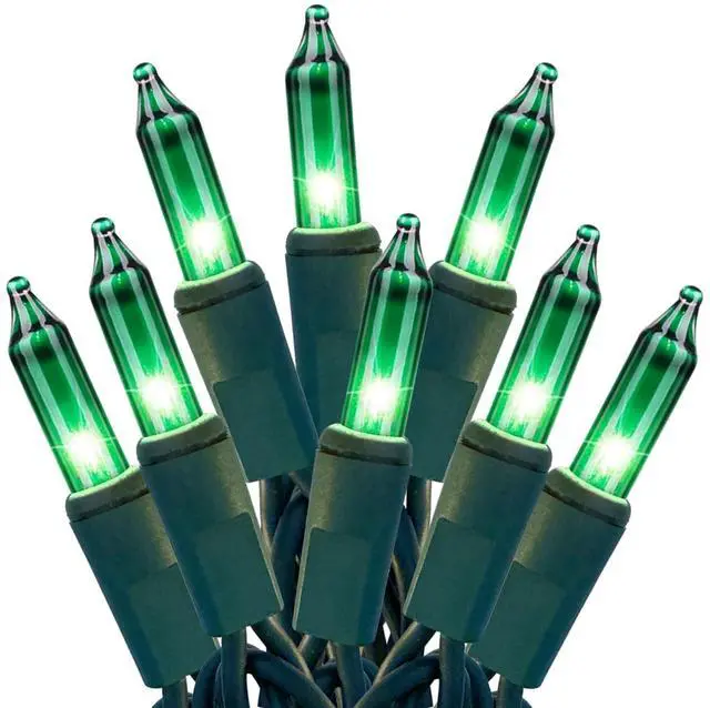 Main image of Green String Lights 100 Count Mini St. Patrick's Day Decorations Lights with Green Wire for Outdoor Christmas Decorations Indoor Decor,UL Certified (21feet)
