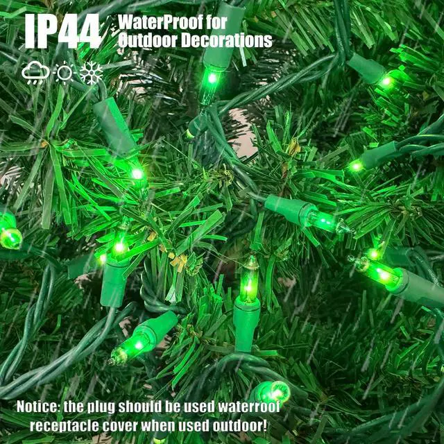 Alt view image 3 of 7 - Green String Lights 100 Count Mini St. Patrick's Day Decorations Lights with Green Wire for Outdoor Christmas Decorations Indoor Decor,UL Certified (21feet)