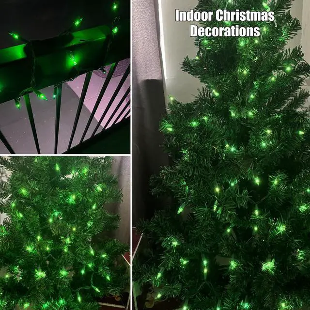 Alt view image 5 of 7 - Green String Lights 100 Count Mini St. Patrick's Day Decorations Lights with Green Wire for Outdoor Christmas Decorations Indoor Decor,UL Certified (21feet)