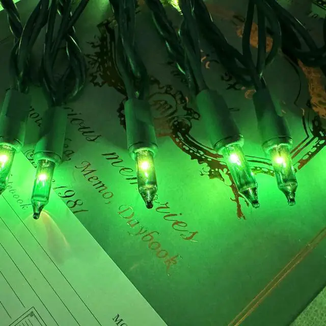 Alt view image 7 of 7 - Green String Lights 100 Count Mini St. Patrick's Day Decorations Lights with Green Wire for Outdoor Christmas Decorations Indoor Decor,UL Certified (21feet)