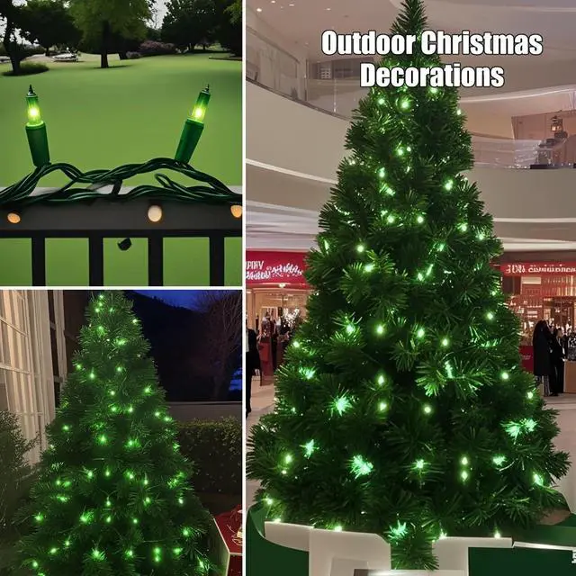 Alt view image 6 of 7 - Green String Lights 100 Count Mini St. Patrick's Day Decorations Lights with Green Wire for Outdoor Christmas Decorations Indoor Decor,UL Certified (21feet)
