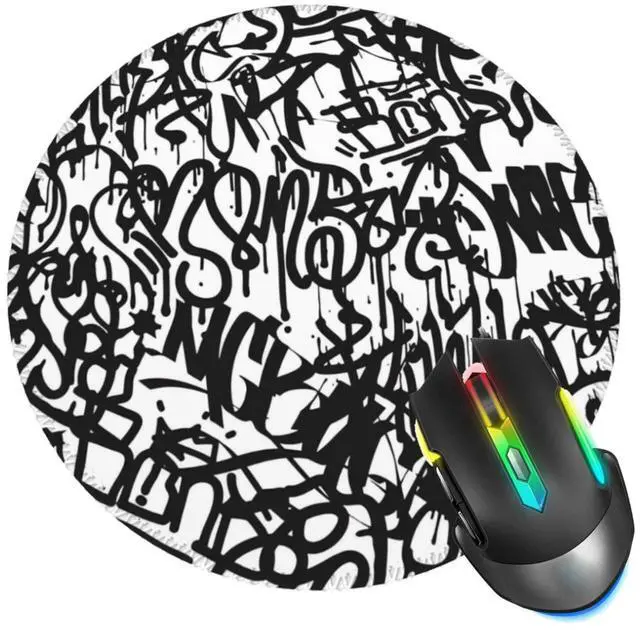 Main image of Graffiti Mouse Pad, Mouse Pads for Desk, Stitched Edge Mousepad with Non-Slip Rubber Base, Gaming Mouse Mat for Computer Laptop Home Office
