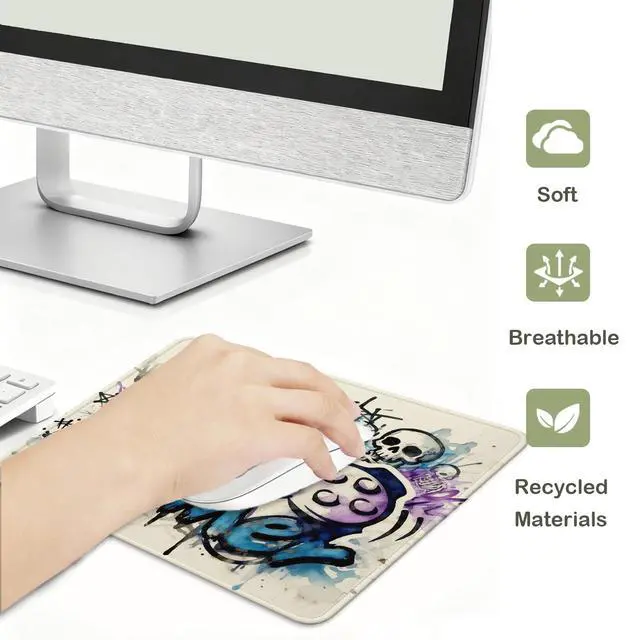 Alt view image 2 of 5 - Gamer Mouse Pad, Street Art Style Controller Small Mousepad for Boys Girls Teens, Non-Slip Rubber Base Gaming Desk Decor Accessories Computer Office, 9.5 x 7.9 Inch
