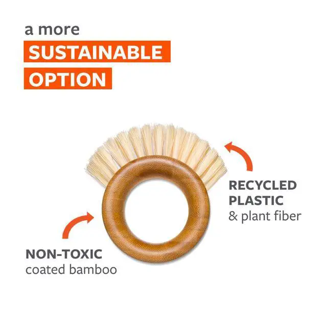 Alt view image 3 of 7 - The Ring - Bamboo Vegetable and Fruit Cleaning Brush - A Versatile Food Scrubber for Potatoes, Mushrooms, and Veggies