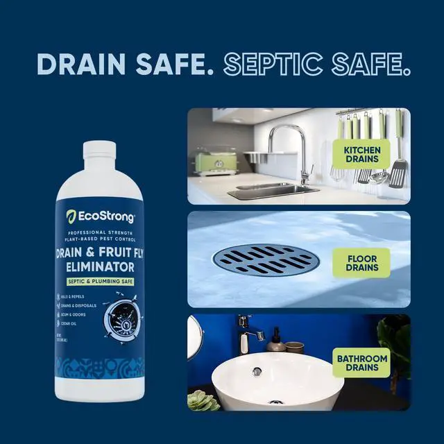 Alt view image 6 of 7 - Fruit Fly Drain Treatment | Drain Fly Eliminator | Eliminates Gnats, Sewer Flies and More - Works in All Drains - 32 Fl Oz