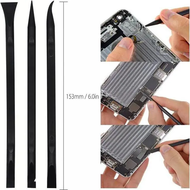 Alt view image 6 of 6 - 3 Pcs Carbon Fiber Plastic Scraper Spudger Pry Tool Kit Electronics Repair Opening Tools Kit Prying Open Tool for Laptop, Cell Phone, Tablet, Computer Smartphones