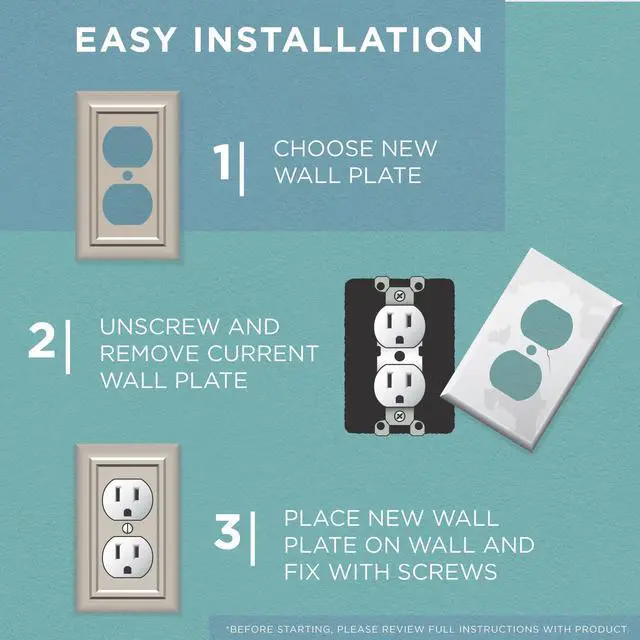 Alt view image 5 of 7 - Classic Lace (1-Pack) Decorative Light Switch Cover Brushed Nickel 2-Gang Wall Plate Double Toggle Plate Covers Electrical Outlet Guard W35073-SN-C
