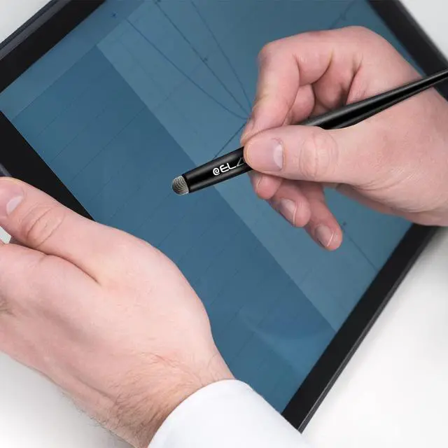 Alt view image 4 of 7 - Stylus Pen Combo Universal Capacitive Touch Screen 2 Packs with 4 Replacement Fiber Fine Tips for Tablet iPad, iPhone, Samsung, Microsoft Surface Pro, HTC, Sony and More Android Phones