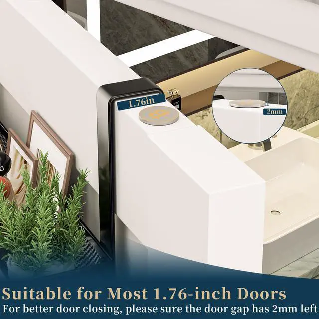 Alt view image 6 of 7 - Over The Door Hooks Organizer - Over Door Hanger with 16 Hooks & 2 Baskets for Hanging Coat, Clothing, Towel, Back Storage for Bathroom, Closet, College Dorm, Black