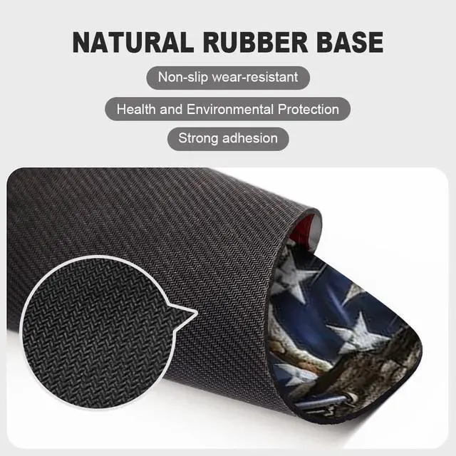 Alt view image 4 of 7 - American Flag Eagle Square Mouse pad, Texture, Waterproof, Anti Slip Rubber Base, Computer Mouse pad, Laptop Mouse pad