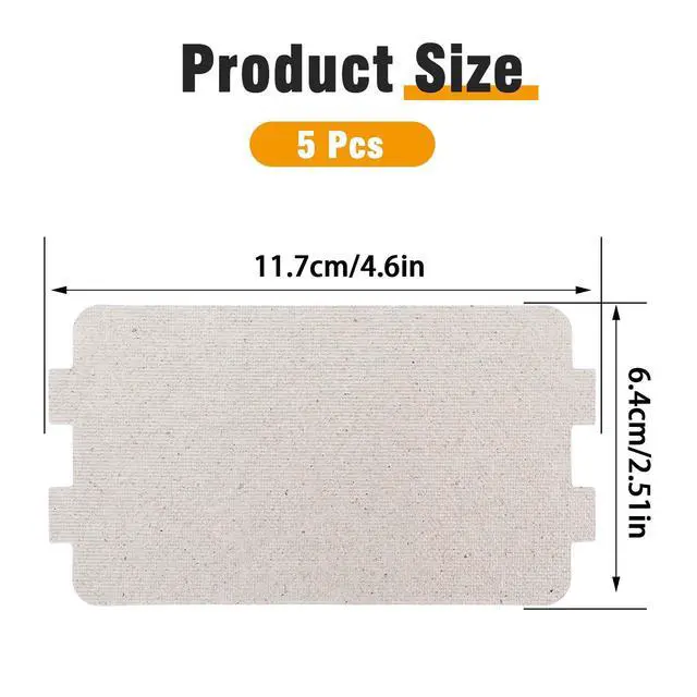Alt view image 2 of 7 - 5 Pcs Microwave Oven Replacement Parts Microwave Waveguide Cover Microwave Splatter Cover Glass Mica Sheet Microwave Oven Repairing Part For Kitchen Home Office Restaurant Use Universal Microwave Oven