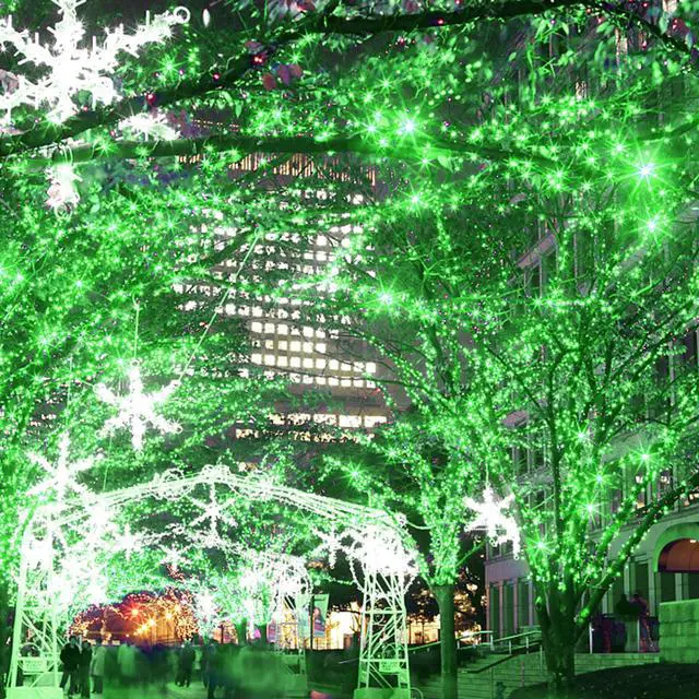 Alt view image 2 of 7 - 300 LED St Patricks Day Lights, 98.5FT Christmas String Lights with 8 Lighting Modes, Waterproof & Connectable Mini Lights, Plug in for Indoor Outdoor Holiday Xmas Party Bedroom Decorations (Green)