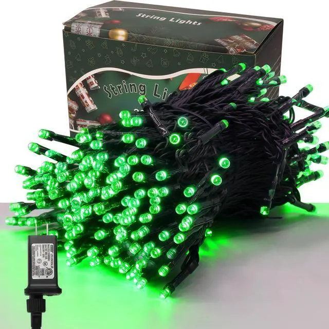 Main image of 300 LED St Patricks Day Lights, 98.5FT Christmas String Lights with 8 Lighting Modes, Waterproof & Connectable Mini Lights, Plug in for Indoor Outdoor Holiday Xmas Party Bedroom Decorations (Green)
