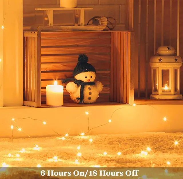 Alt view image 3 of 7 - 12 Pack Battery Operated Fairy String Lights with Timer 7 Feet 20 Led Waterproof Silver Wire Firefly Starry Moon Lights for Bedroom DIY Party Mason Jars Wedding Patio Christmas Decorations