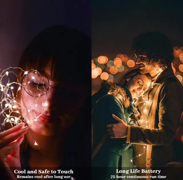Alt view image 5 of 7 - 12 Pack Battery Operated Fairy String Lights with Timer 7 Feet 20 Led Waterproof Silver Wire Firefly Starry Moon Lights for Bedroom DIY Party Mason Jars Wedding Patio Christmas Decorations