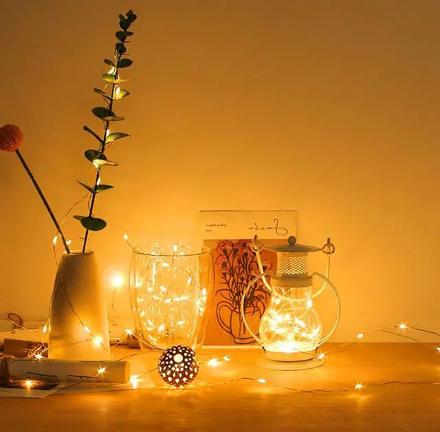 Alt view image 6 of 7 - 12 Pack Battery Operated Fairy String Lights with Timer 7 Feet 20 Led Waterproof Silver Wire Firefly Starry Moon Lights for Bedroom DIY Party Mason Jars Wedding Patio Christmas Decorations