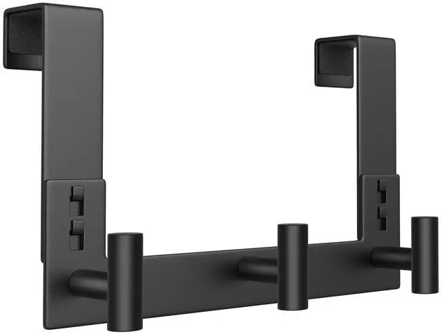 Main image of Over The Door Hooks, Coat Rack Over The Door Heavy Duty Towel Rack Clothes Hanger for Bathroom liveroom Kitchen (3 Hook, Fits 1-3/4'' Thick)