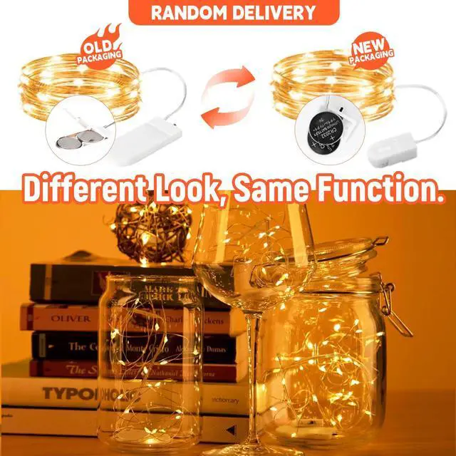 Alt view image 5 of 7 - 12 Pack Fairy Lights Battery Powered,7ft 20LEDs, Warm White