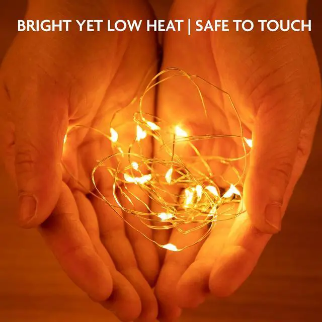 Alt view image 3 of 7 - 12 Pack Fairy Lights Battery Powered,7ft 20LEDs, Warm White
