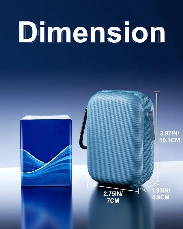 Alt view image 7 of 7 - Hard Carrying Case for Crucial X10/ X9/ X10 Pro/ X9 Pro Portable SSD, USB 1TB 2TB 4TB 6TB 8TB Shockproof External Solid State Drive Travel Organizer, Small Cable Accessories Storage Bag -Blue