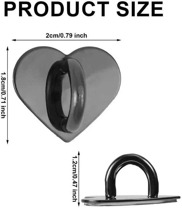 Alt view image 2 of 7 - 8pcs Heart Cell Phone Ring Holder, Cute Phone Charm Hooks Adhesive Smartphone Finger Ring Grip Sticky Metal Loop Stand for Cellphone Case Pad Tablet DIY Accessories (4 Colors)