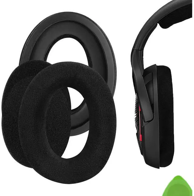 Main image of Comfort Velour Replacement Ear Pads Compatible with Sennheiser Game ONE, PC360, PC363D, PC373D Headphones Ear Cushions, Repair Parts with Video Guide (Black)