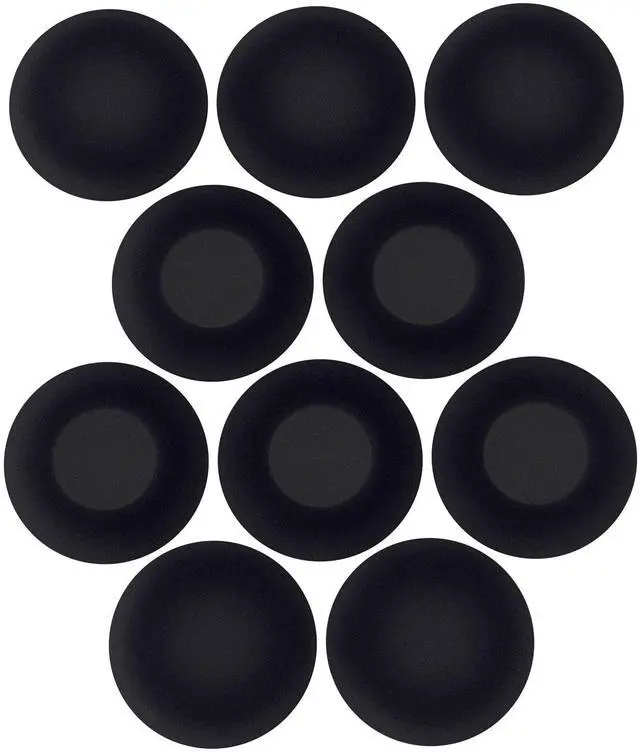 Alt view image 2 of 4 - Ear Cushions Ultra Soft Foam Cover 60mm - 2.4" inch Replacement for Most Standard Size Office Telephone Headsets, Headphones, Earphones Earbuds (Black) 10 Pack