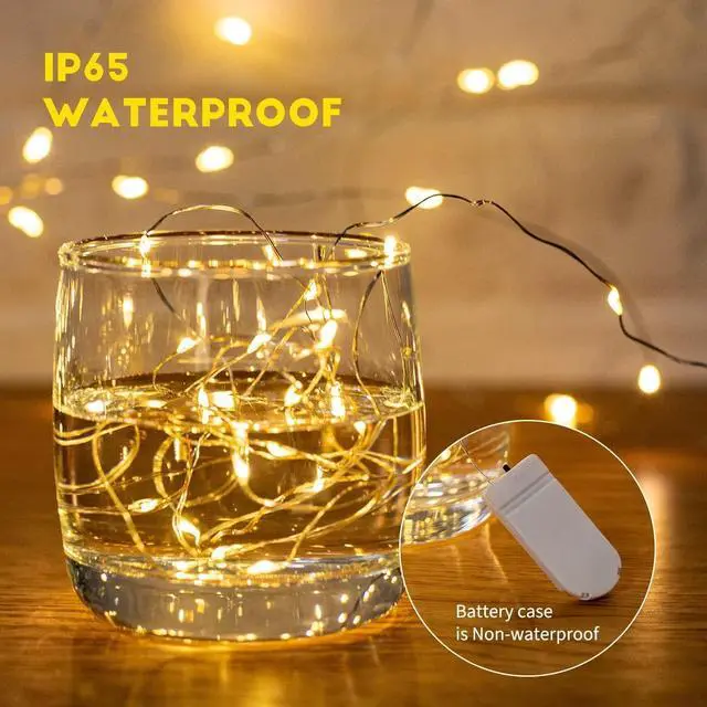 Alt view image 2 of 7 - Fairy Lights Battery Operated String Lights - 12 Pack 7ft 20 LED Silver Wire Firefly Lights for Mason Jars DIY Picture Walls Shelves Arts Crafts Trees Branches Bedroom Wedding Party Decor(Warm White)