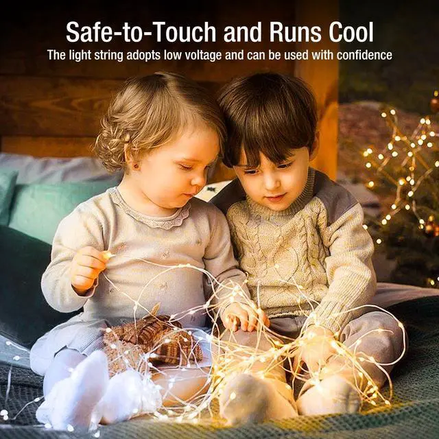 Alt view image 2 of 6 - 10 Pack Fairy Lights Battery Operated - 7ft 20 Led Twinkle Lights 3 Modes, Bulk Mini String Lights Waterproof for Mason Jars Vases DIY Party Wedding Decoration Christmas -Warm and Cold White