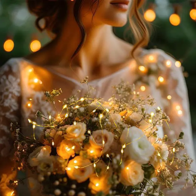 Alt view image 2 of 7 - 6 Pack 7FT 20 LED Battery Operated Fairy Lights, Warm White Mini String Lights with Silver Wire, Twinkle & Firefly Lights for Mason Jars, Wedding, Party, Christmas Decoration, Centerpieces