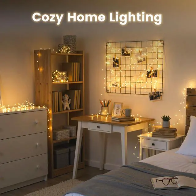 Alt view image 2 of 7 - 15 Pack Fairy Lights Battery Operated, 7Ft 20 LED Waterproof String Lights Wire Firefly Starry Moon Light for DIY Mason Jars Party Centerpiece Table Valentine's Day Decorations Tree Ornament