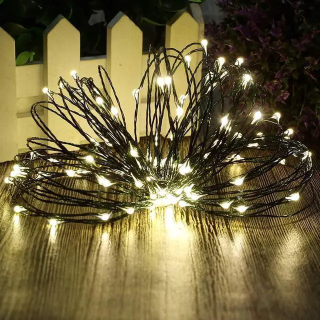 Alt view image 2 of 7 - Battery Operated Starry Lights - 18FT 50 Micro LEDs, Warm White, Waterproof, Christmas Tree, Wreath, DIY Wedding