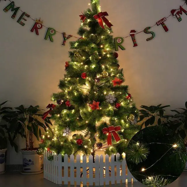 Alt view image 4 of 7 - Battery Operated Starry Lights - 18FT 50 Micro LEDs, Warm White, Waterproof, Christmas Tree, Wreath, DIY Wedding