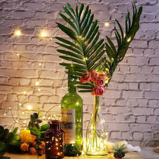 Alt view image 3 of 7 - Battery Operated Starry Lights - 18FT 50 Micro LEDs, Warm White, Waterproof, Christmas Tree, Wreath, DIY Wedding