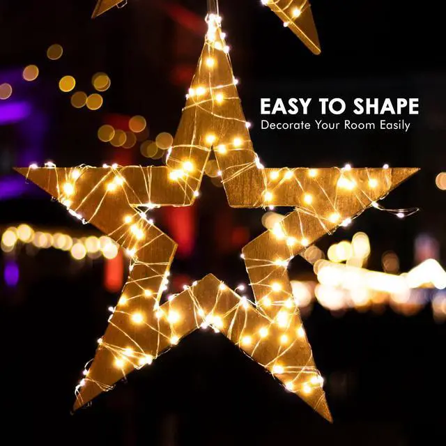 Alt view image 3 of 7 - 12 Pack Fairy Lights with Batteries,7ft 20 LED Waterproof Silver Wire String Lights, Firefly Starry Lights for DIY Mason Jars Wedding Table Centerpieces Party & Bedroom Decor (Warm White)