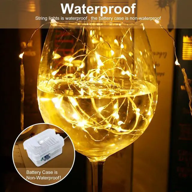 Alt view image 5 of 6 - 12 Pack Led Fairy Lights Battery Operated String Lights Waterproof Silver Wire 7 Feet 20 Led Firefly Starry Moon Lights for DIY Wedding Party Bedroom Patio Christmas Warm White