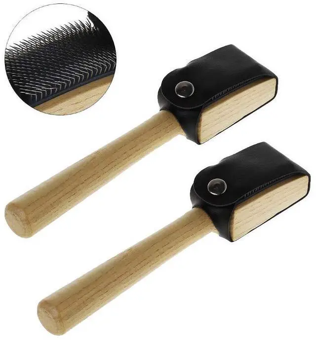 Main image of Dance Shoes Brush, Suede Sole Wire Shoes Wood Cleaning Brush, Shoes Cleaner Brush (2 Pcs)