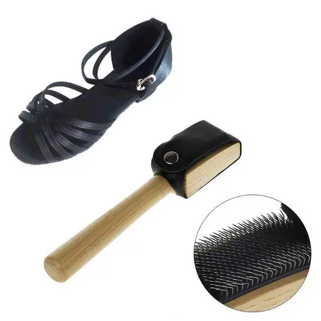 Alt view image 2 of 6 - Dance Shoes Brush, Suede Sole Wire Shoes Wood Cleaning Brush, Shoes Cleaner Brush (2 Pcs)