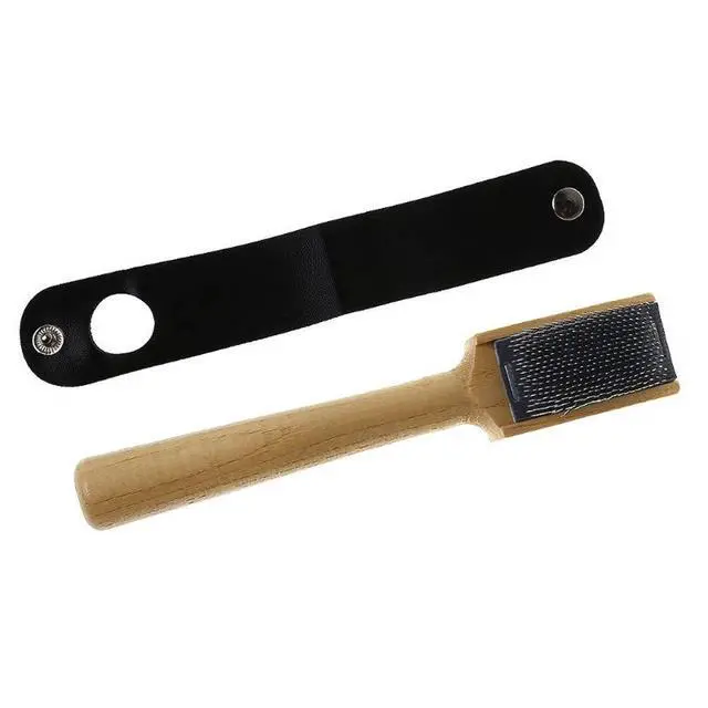 Alt view image 5 of 6 - Dance Shoes Brush, Suede Sole Wire Shoes Wood Cleaning Brush, Shoes Cleaner Brush (2 Pcs)