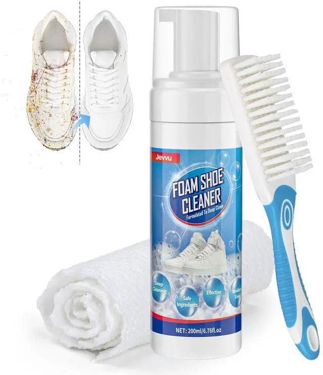 Main image of Shoe Cleaner, 6.76fl.oz Sneaker Cleaner Foam for Removing Stains and Dirt, Shoe Cleaning Kit for White Shoes, Leather, Knit, Boots, Canvas, Fabric, Tennis