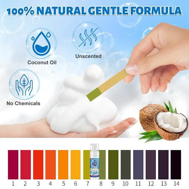 Alt view image 5 of 6 - Shoe Cleaner, 6.76fl.oz Sneaker Cleaner Foam for Removing Stains and Dirt, Shoe Cleaning Kit for White Shoes, Leather, Knit, Boots, Canvas, Fabric, Tennis