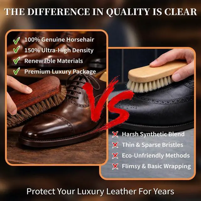 Alt view image 3 of 7 - 4PCS 100% Horse Hair Brush for Leather Shoe Brush Cleaning Boot Care Horse Hair Brush for Polishing Shining Buffing Dauber Applicator Suede Brush Professional Shoe Shine Brush for Cloth Car Seat Bag
