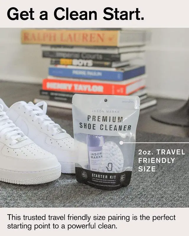 Alt view image 3 of 7 - Starter Kit, Shoe Cleaner, 2-Piece Set, Deep Cleaning Solution & Durables Brush, Sneaker Care, Ideal for Footwear, Safe for Midsoles, Full-Grain Leather, Rubber, Plastic, and More, 2oz