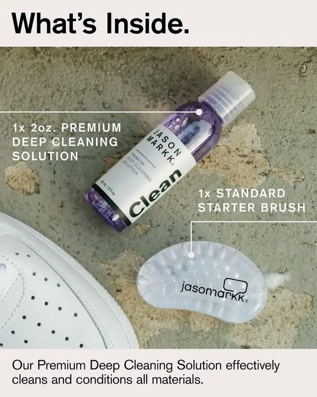 Alt view image 6 of 7 - Starter Kit, Shoe Cleaner, 2-Piece Set, Deep Cleaning Solution & Durables Brush, Sneaker Care, Ideal for Footwear, Safe for Midsoles, Full-Grain Leather, Rubber, Plastic, and More, 2oz